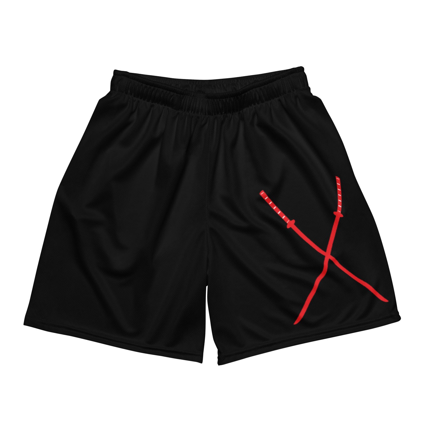 Deadpool Katanas (Black) Unisex Exercise Shorts