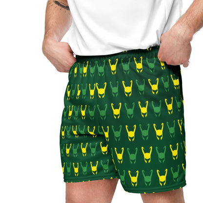 Loki Helmet (Dark Green) Unisex Exercise Shorts