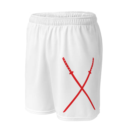 Deadpool Katanas (White) Unisex Exercise Shorts