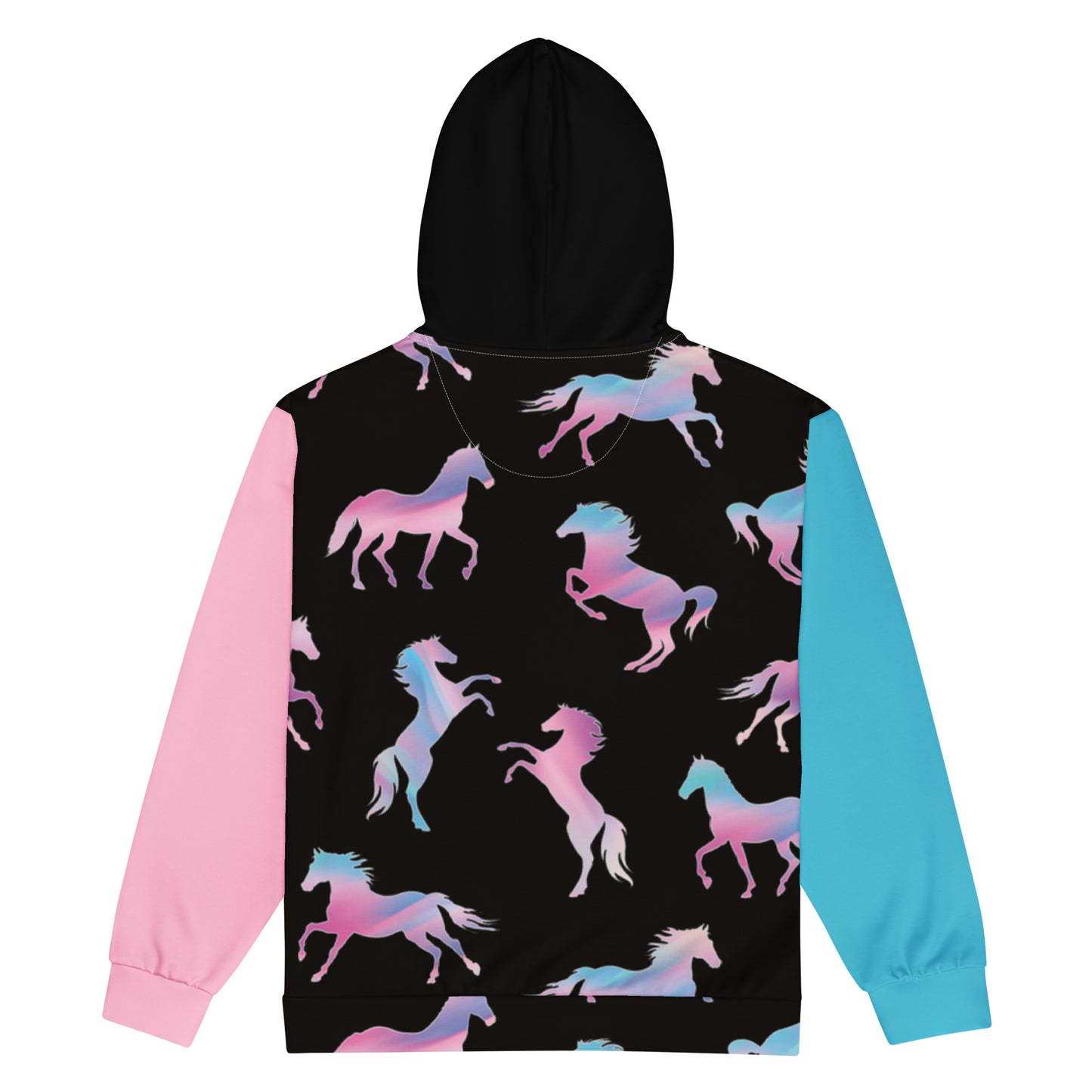 Ken Pink and Blue Barbie Horses Unisex Zip-Up Hoodie