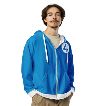 Fantastic Four Costume Unisex Zip-Up Hoodie