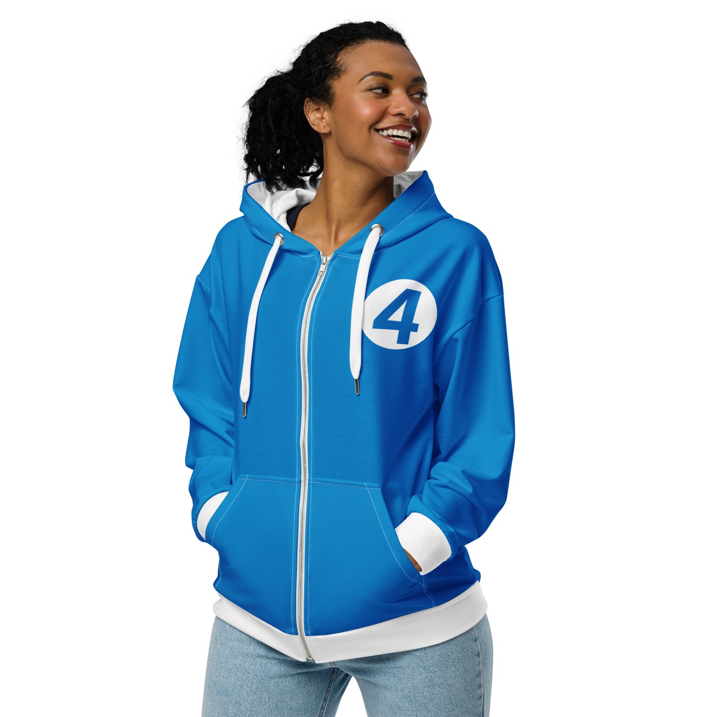 Fantastic Four Costume Unisex Zip-Up Hoodie