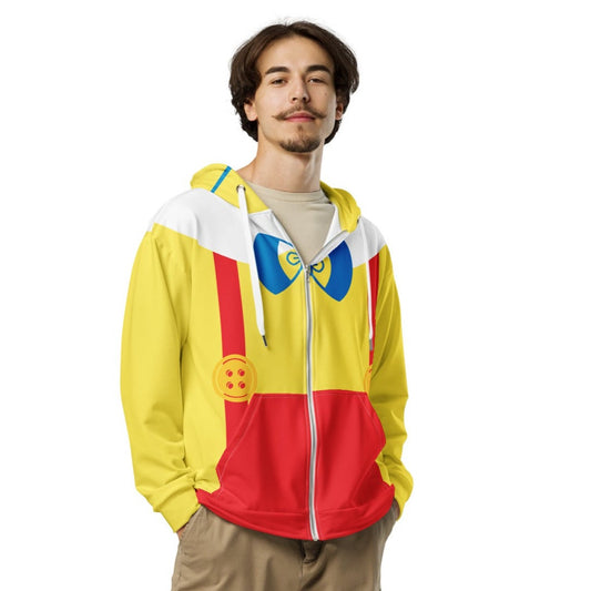 Real Boy Puppet Costume Unisex Zip-Up Hoodie