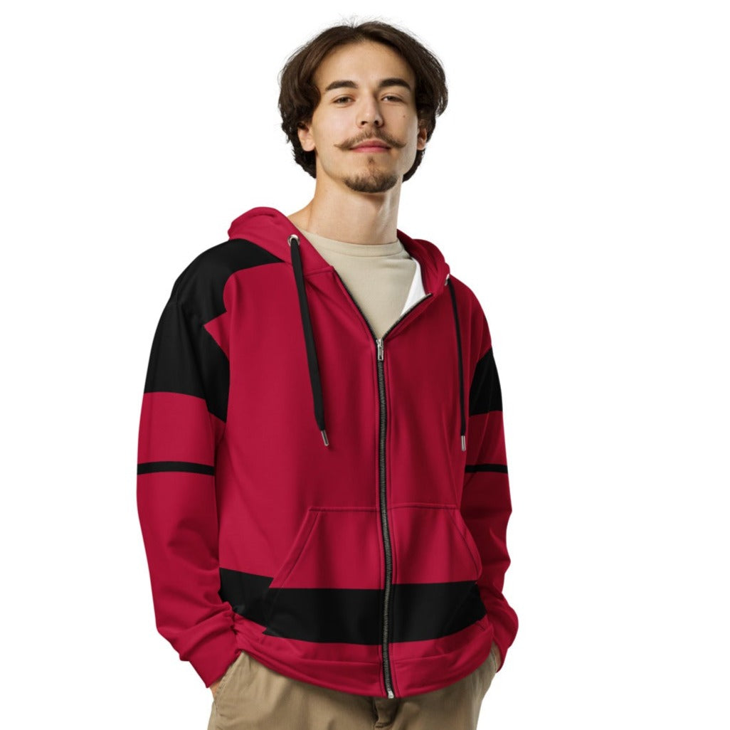 Deadpool Costume Unisex Zip-Up Hoodie