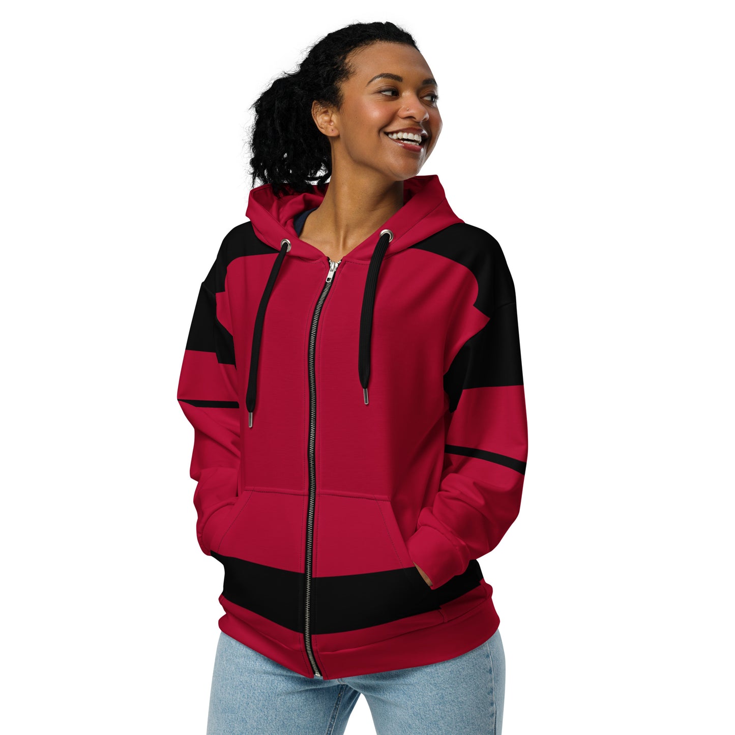 Deadpool Costume Unisex Zip-Up Hoodie