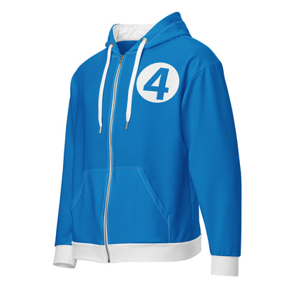 Fantastic Four Costume Unisex Zip-Up Hoodie