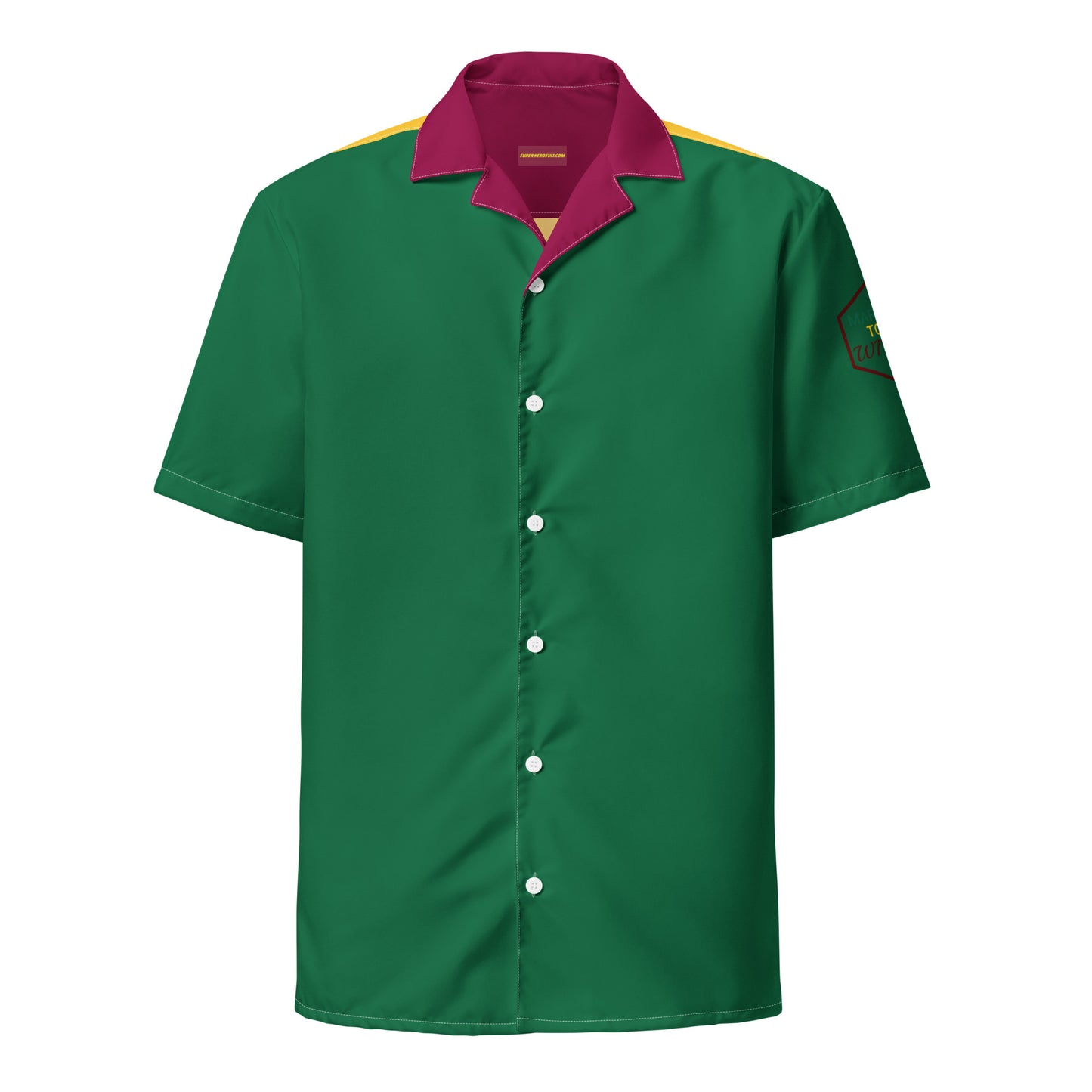 Vision Costume Short Sleeve Button Shirt