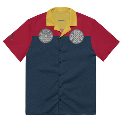 Thor Costume Short Sleeve Button Shirt