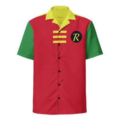 Robin Costume Short Sleeve Button Shirt