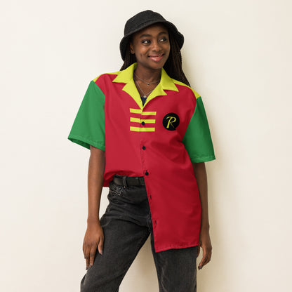 Robin Costume Short Sleeve Button Shirt