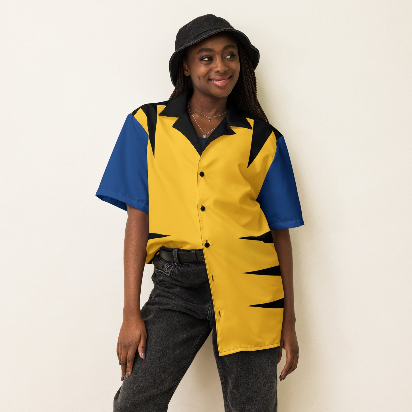 Wolverine Costume Short Sleeve Button Shirt