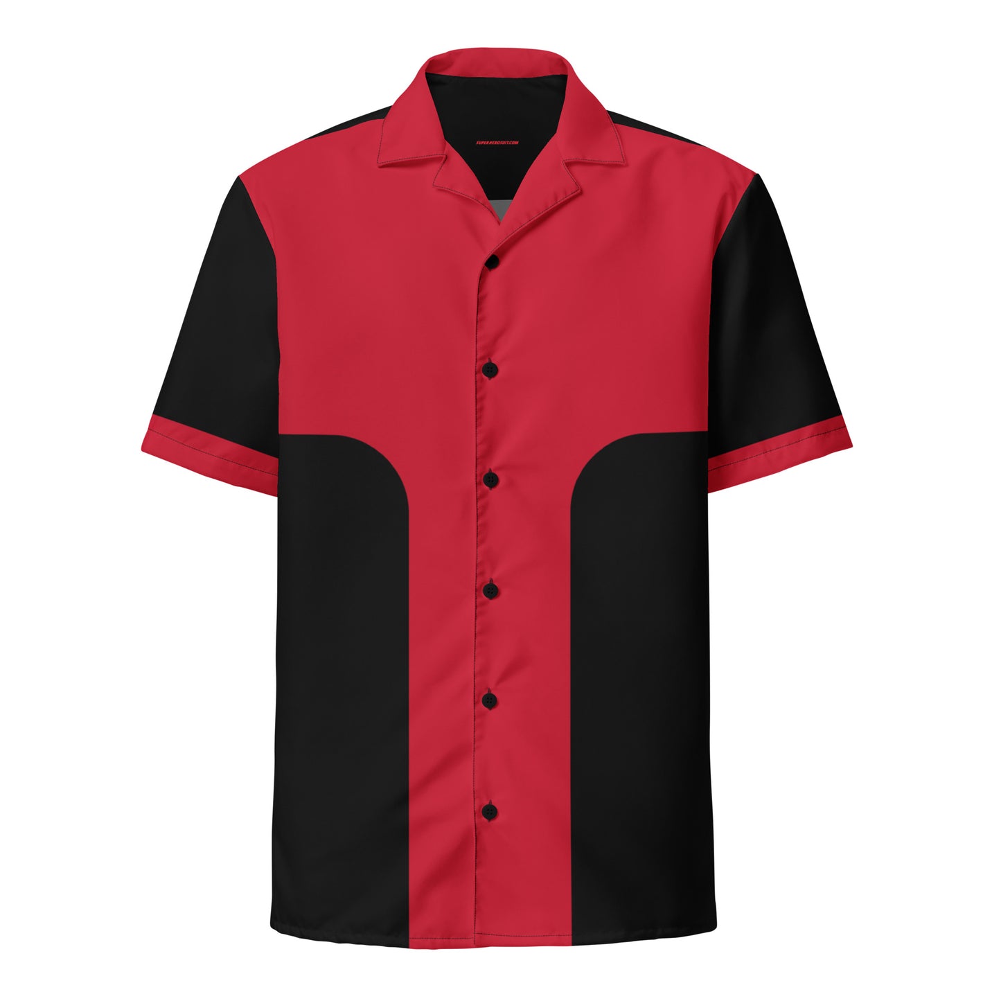 Deadpool Costume Short Sleeve Button Shirt