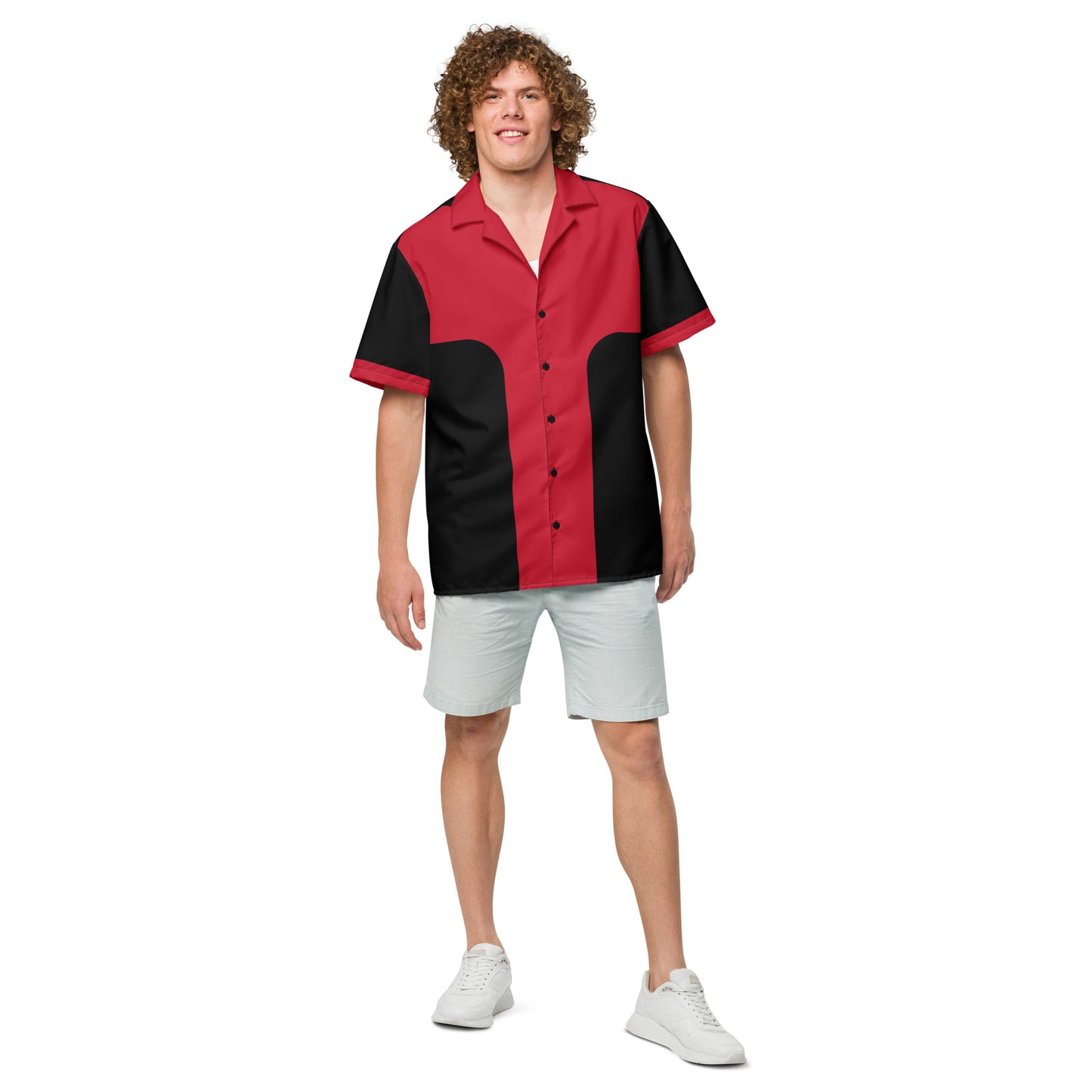 Deadpool Costume Short Sleeve Button Shirt