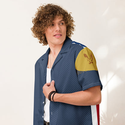 Homelander Costume Short Sleeve Button Shirt