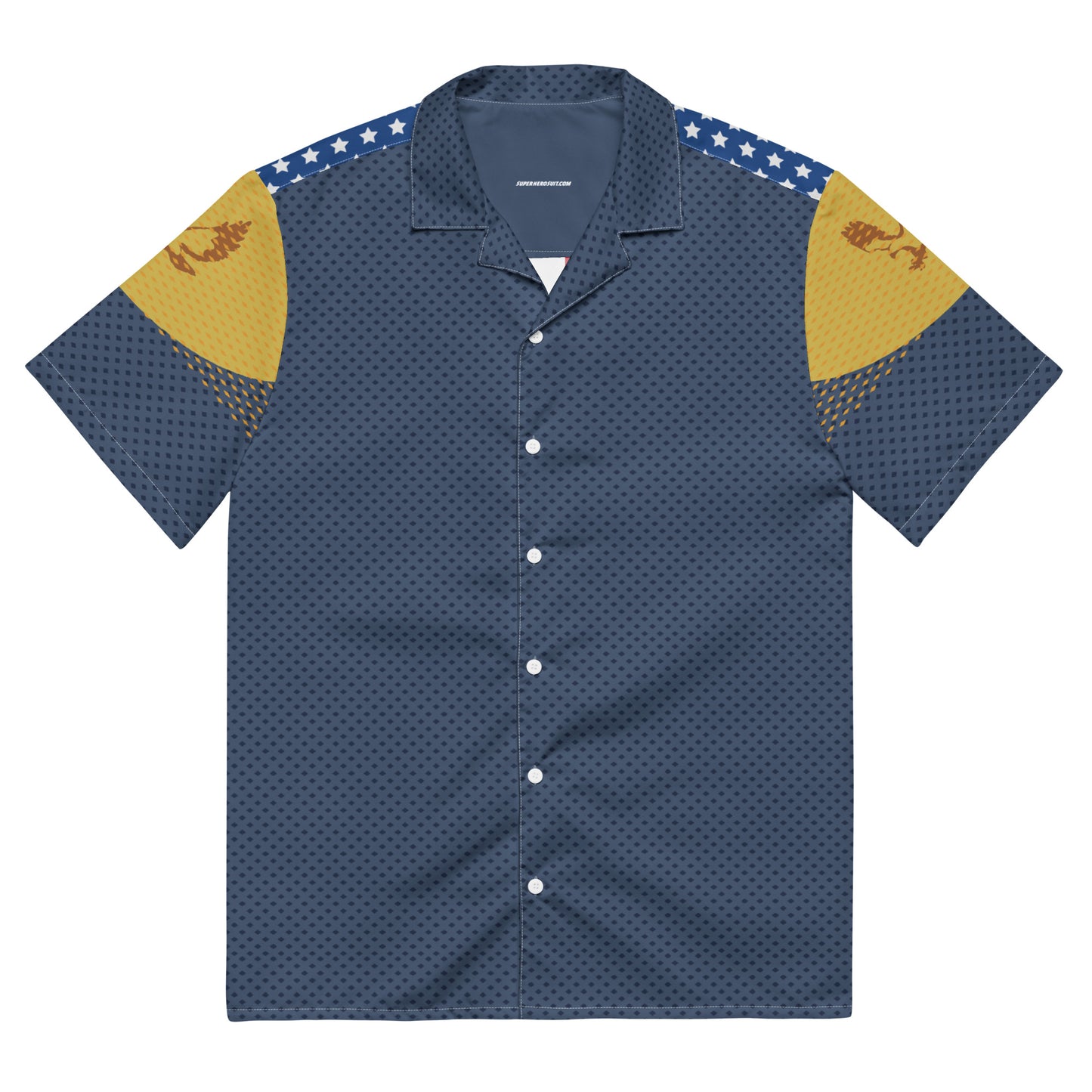 Homelander Costume Short Sleeve Button Shirt