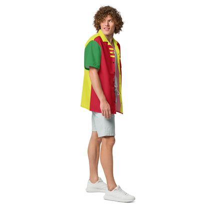 Robin Costume Short Sleeve Button Shirt