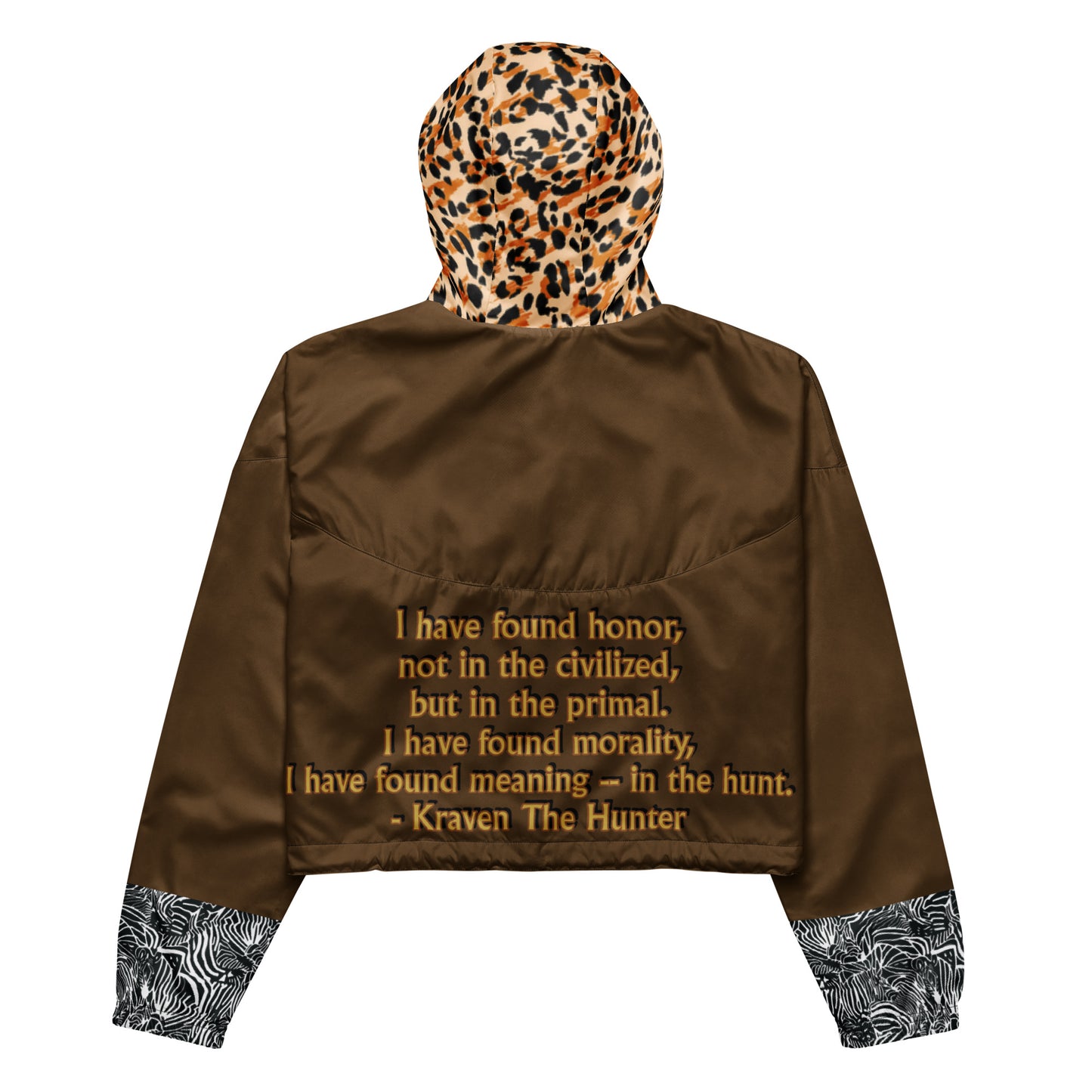 Kraven The Hunter Costume Half Zip Windbreaker