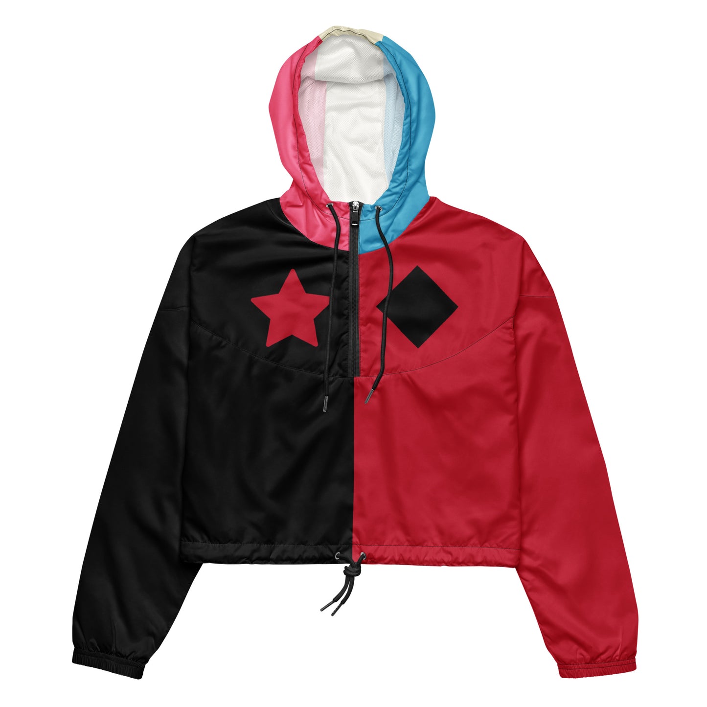 Harley Quinn Costume Half Zip Windbreaker