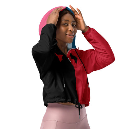 Harley Quinn Costume Half Zip Windbreaker