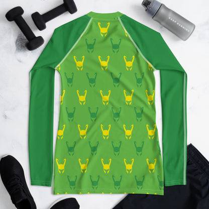 Loki Helmet (Green) Women's Rash Guard