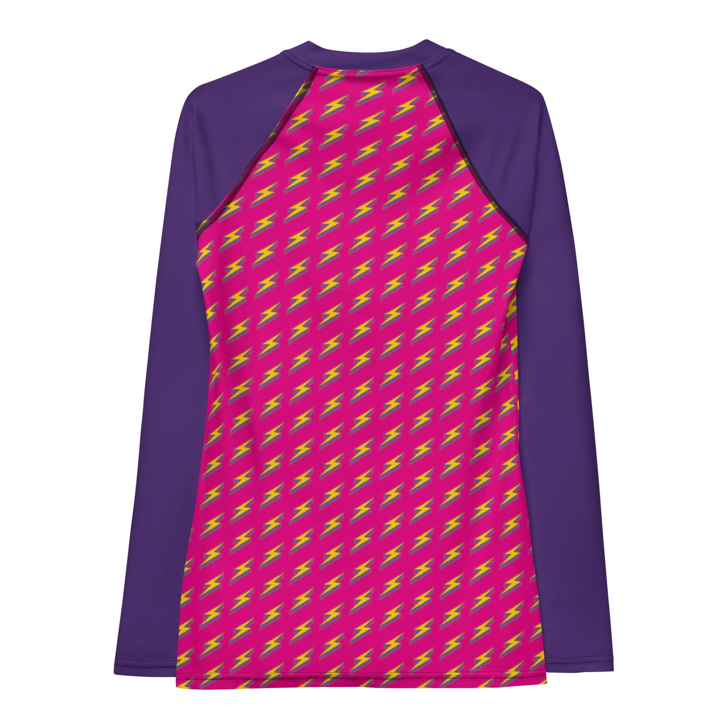 Intergalactic Lightning Bolt (Pink) Women's Rash Guard