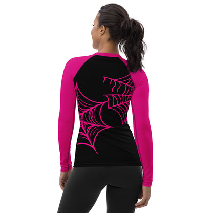 Spider-Gwen Webs (Black) Women's Rash Guard