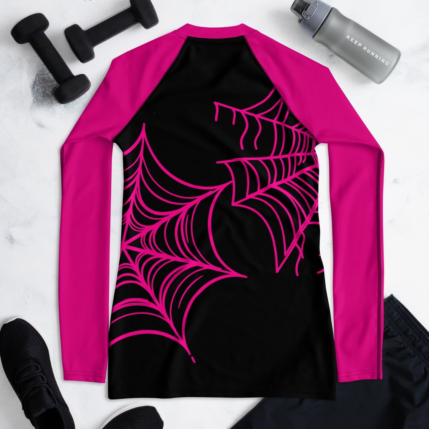 Spider-Gwen Webs (Black) Women's Rash Guard