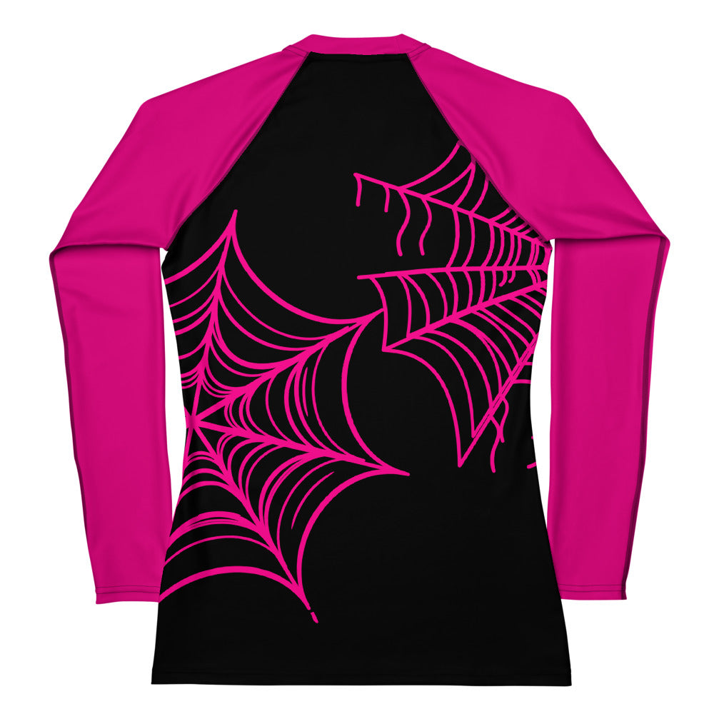 Spider-Gwen Webs (Black) Women's Rash Guard