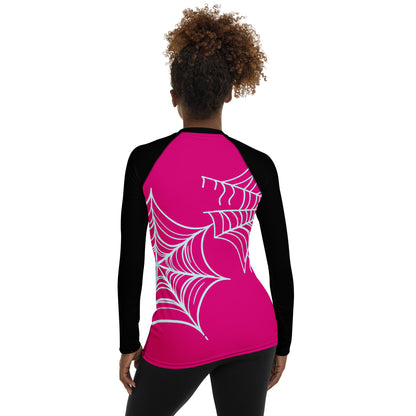 Spider-Gwen Webs (Pink) Women's Rash Guard