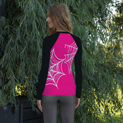 Spider-Gwen Webs (Pink) Women's Rash Guard