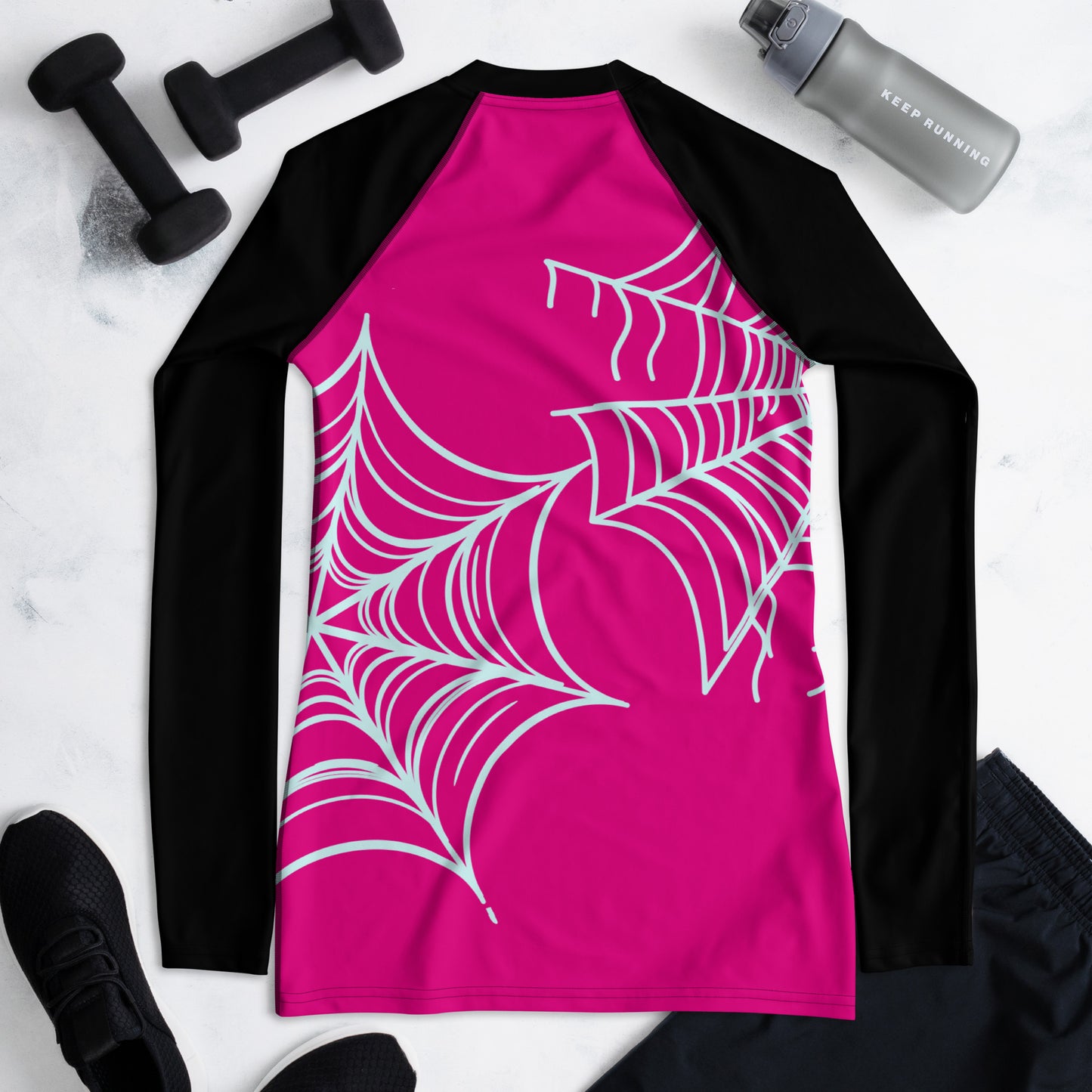 Spider-Gwen Webs (Pink) Women's Rash Guard