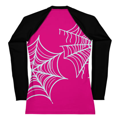 Spider-Gwen Webs (Pink) Women's Rash Guard