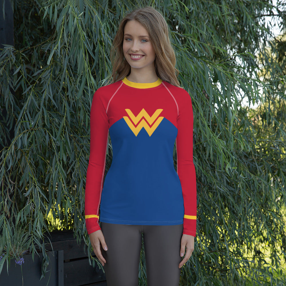 Diana Prince 1990's Women's Rash Guard