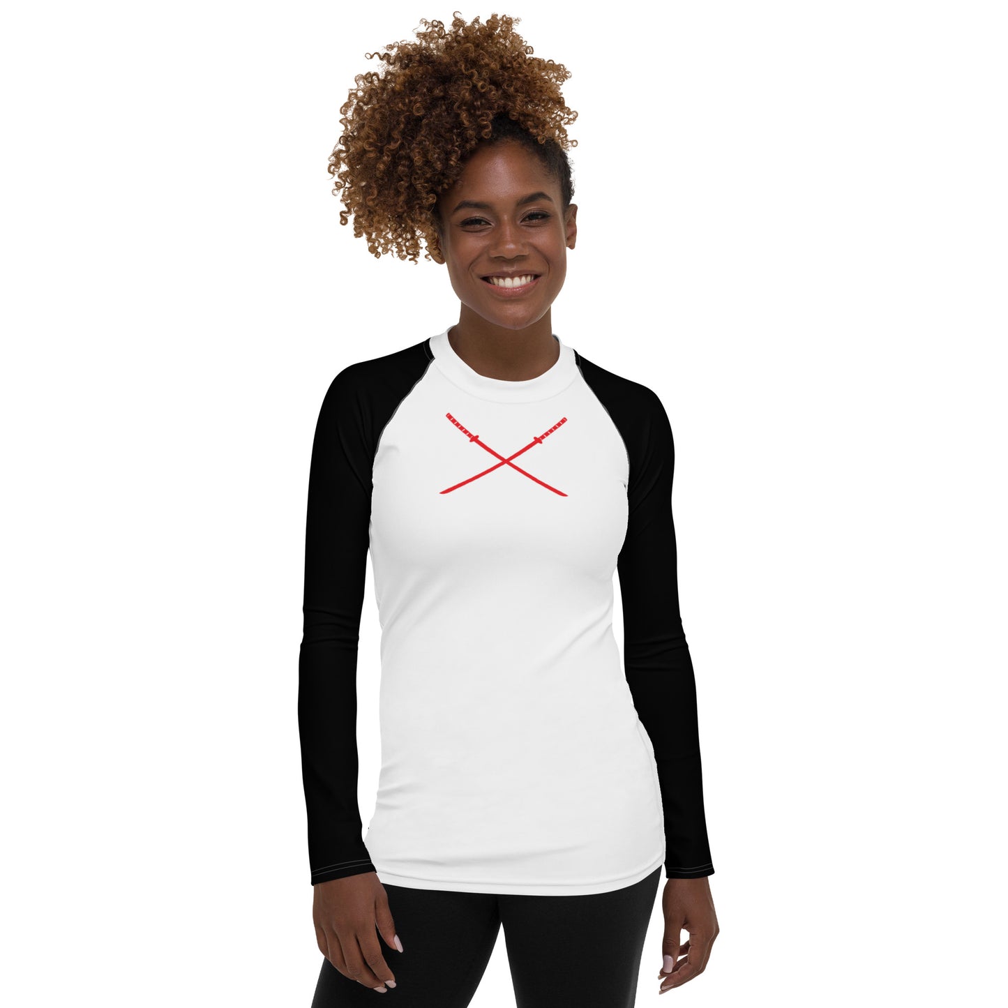 Deadpool Katanas (White) Women's Rash Guard