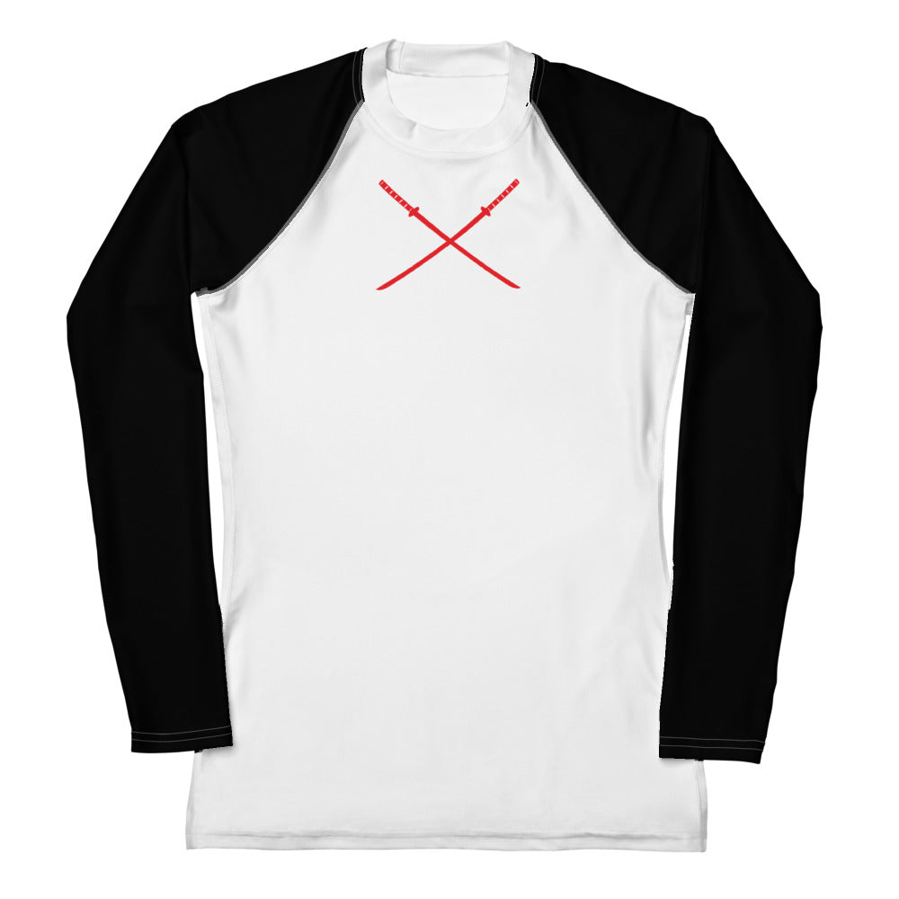 Deadpool Katanas (White) Women's Rash Guard