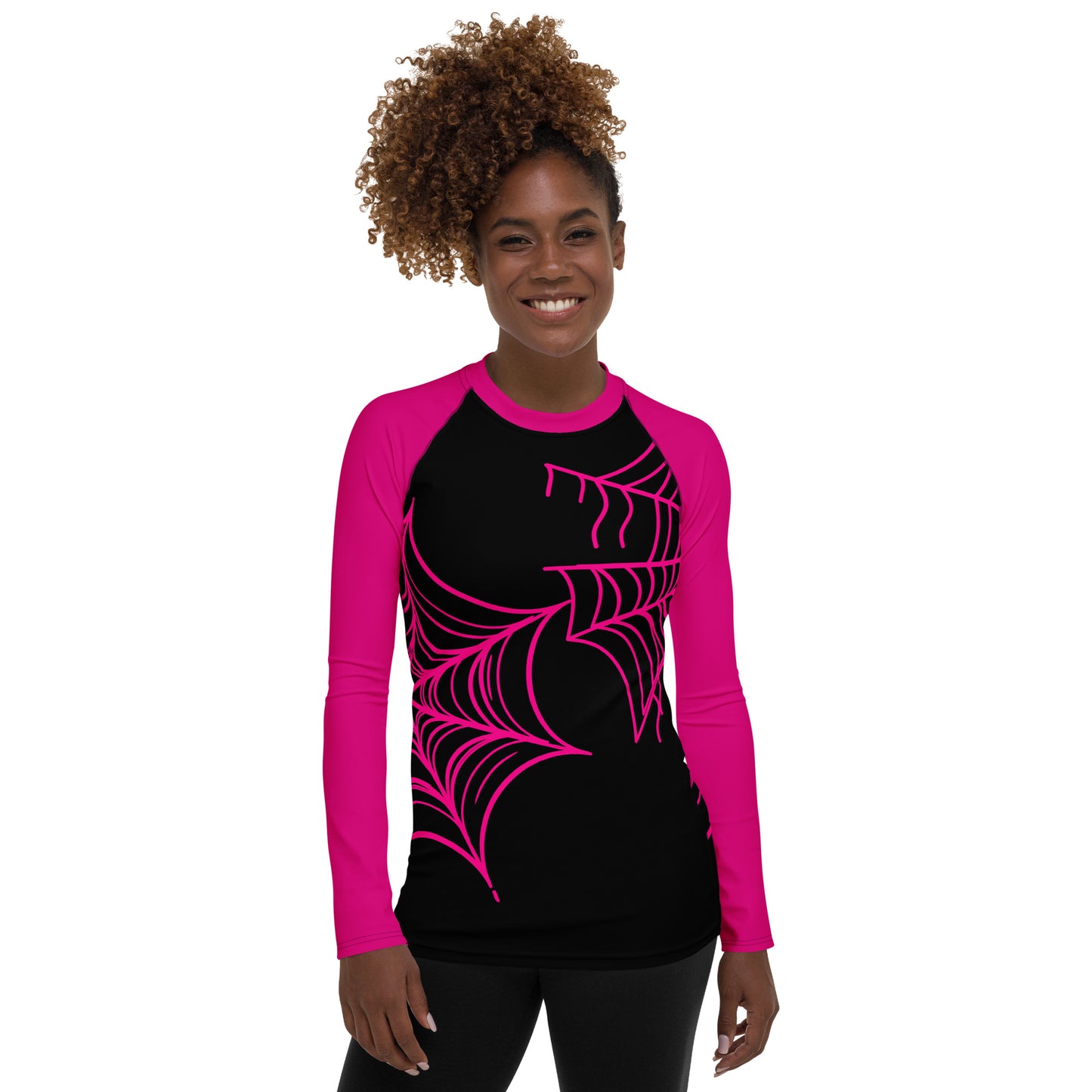 Spider-Gwen Webs (Black) Women's Rash Guard