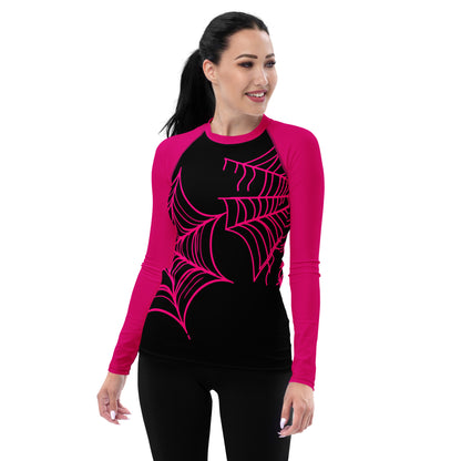 Spider-Gwen Webs (Black) Women's Rash Guard