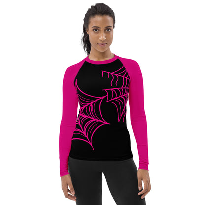 Spider-Gwen Webs (Black) Women's Rash Guard