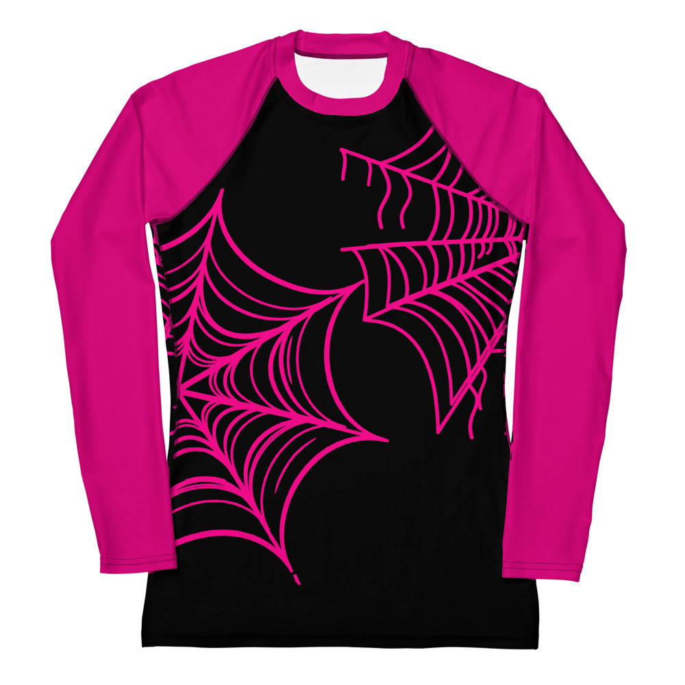 Spider-Gwen Webs (Black) Women's Rash Guard