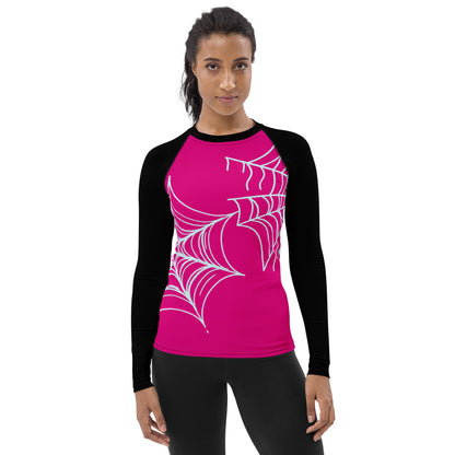 Spider-Gwen Webs (Pink) Women's Rash Guard