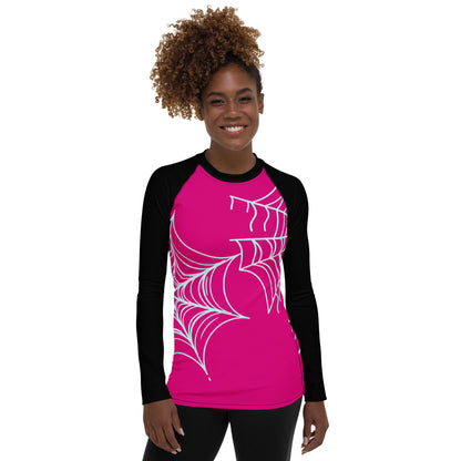 Spider-Gwen Webs (Pink) Women's Rash Guard