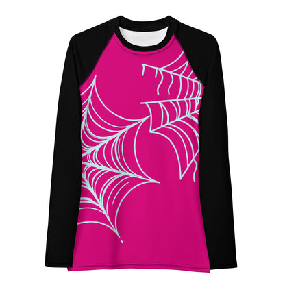 Spider-Gwen Webs (Pink) Women's Rash Guard