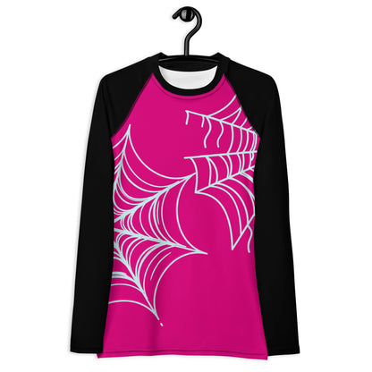 Spider-Gwen Webs (Pink) Women's Rash Guard