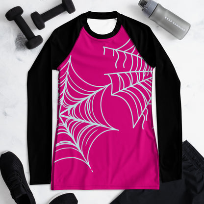 Spider-Gwen Webs (Pink) Women's Rash Guard