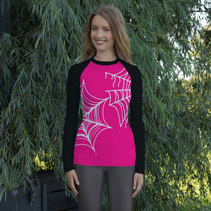 Spider-Gwen Webs (Pink) Women's Rash Guard