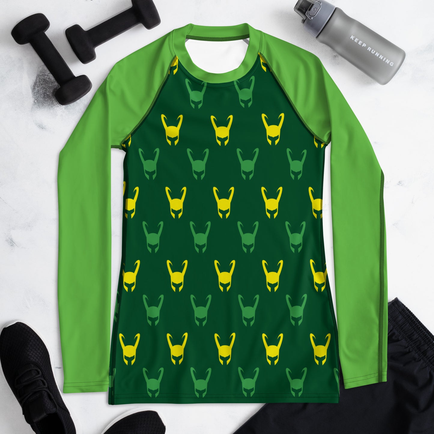 Loki Helmet (Dark Green) Women's Rash Guard