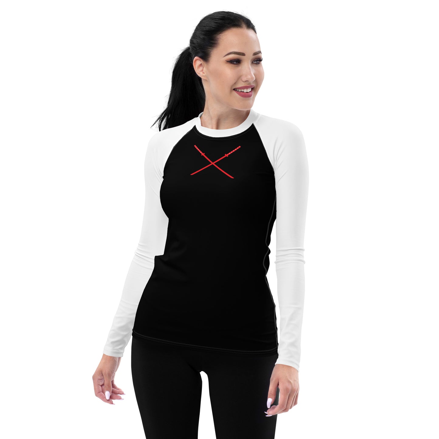 Deadpool Katanas (Black) Women's Rash Guard