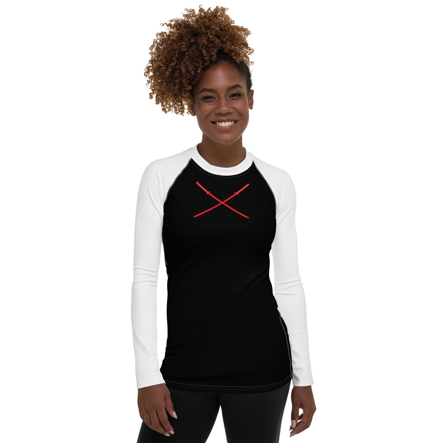 Deadpool Katanas (Black) Women's Rash Guard