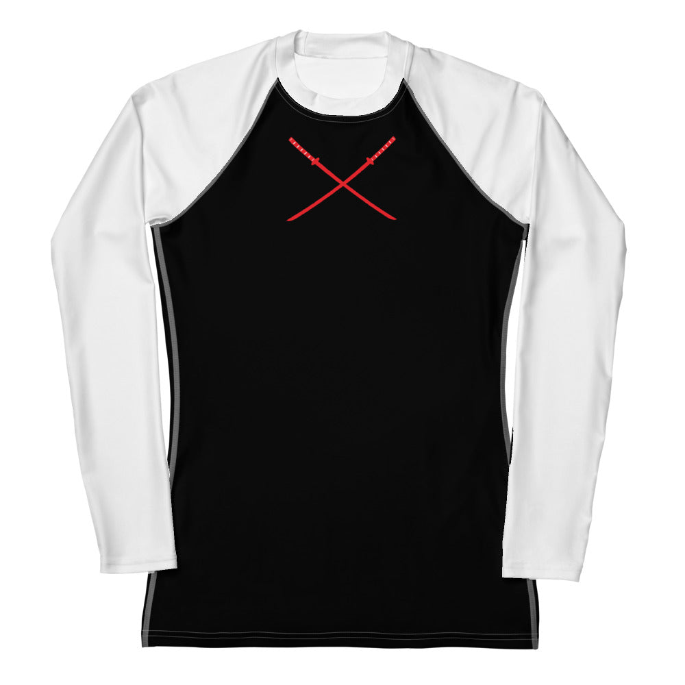 Deadpool Katanas (Black) Women's Rash Guard