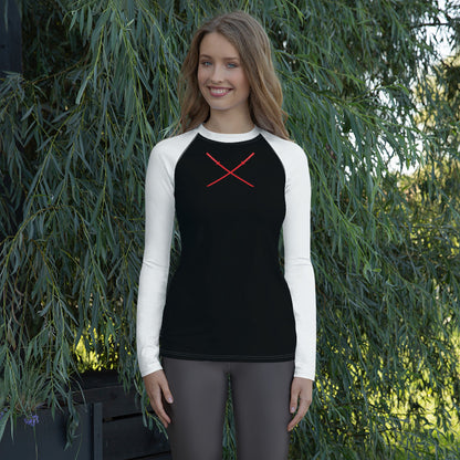 Deadpool Katanas (Black) Women's Rash Guard